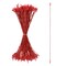 Set of 100 Red Christmas Ornaments Cords Strings Hangers 7.9 Inches